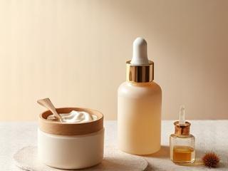 Natural skincare products and essential oils.